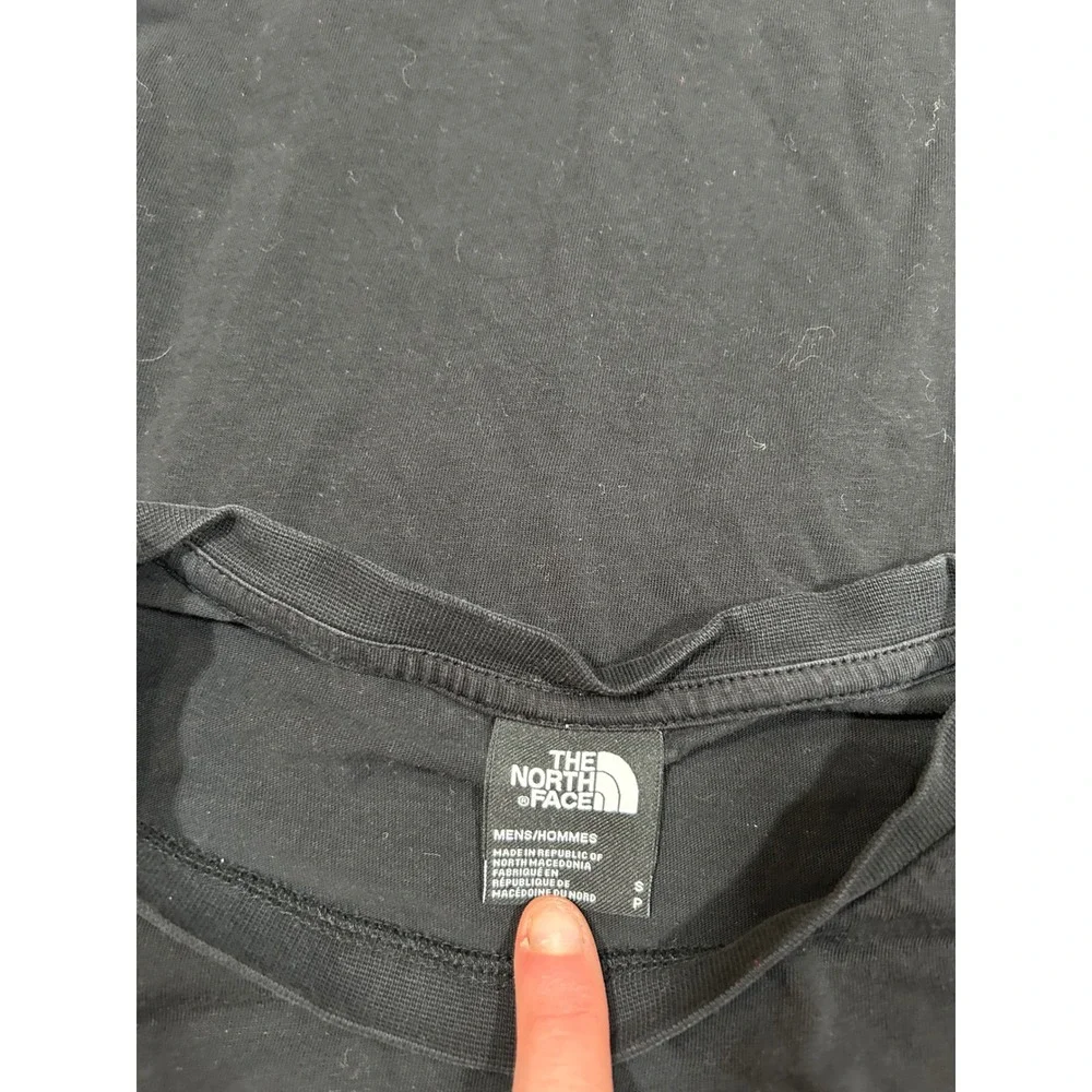 The‎ North Face Mens Black Mountain Graphic T Shirt Outdoors Size S *Flaws